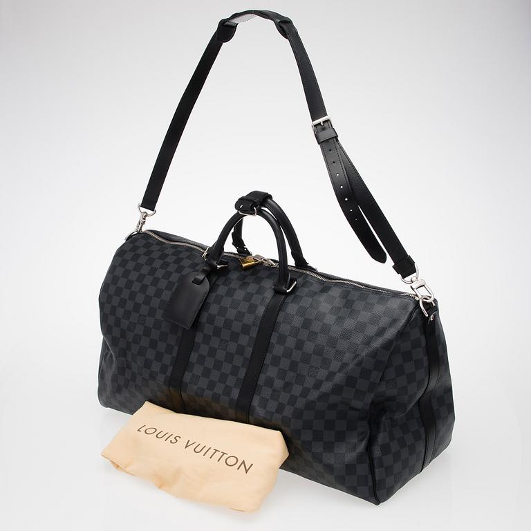 LOUIS VUITTON, "Damier Keepall Bandouliere 55", VÄSKA.