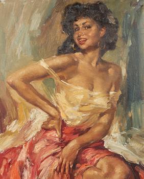 CHARLES ROKA, olja på duk, signerad.