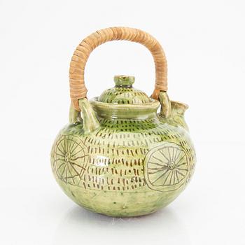 Signe Persson-Melin, a signed and dated -50 glazed stoneware tea pot.
