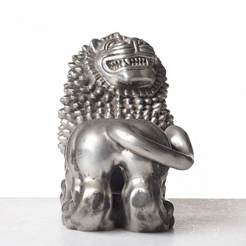 Anna Petrus, a pewter sculpture of a lion, Svenskt Tenn, Stockholm 1960.