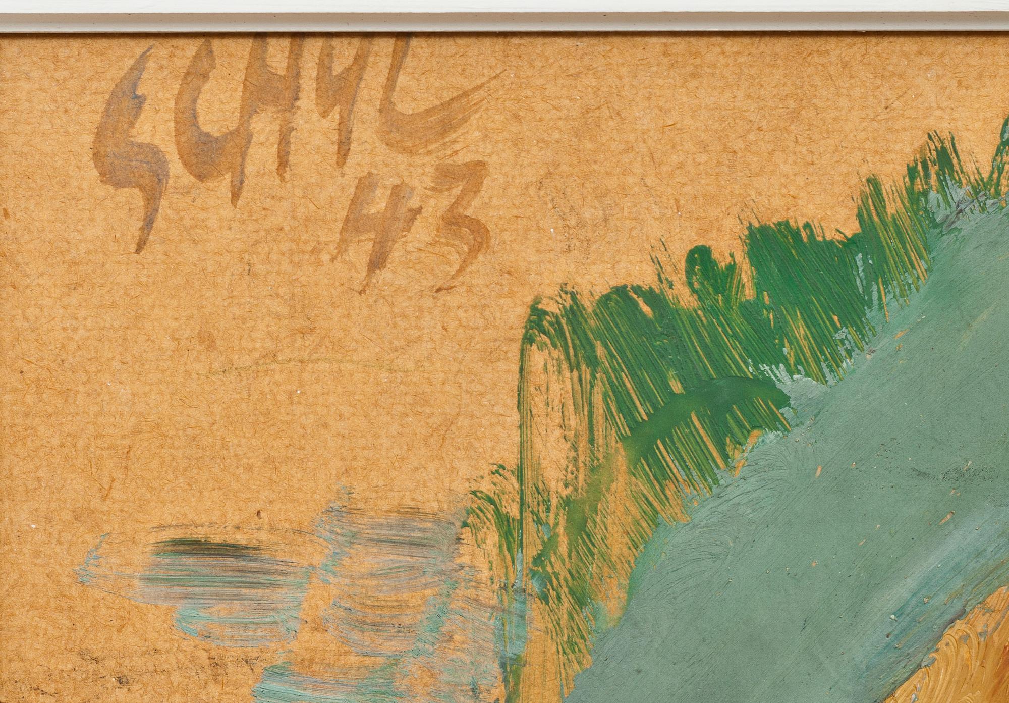 JULES SCHYL, olja på pannå, sign o dat 43.