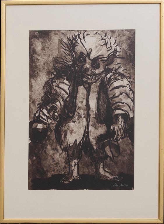 Peter Dahl, färglitografi signerad.