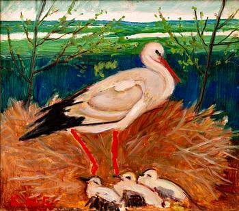 Ernst Norlind, olja på pannå signerad och daterad 50.