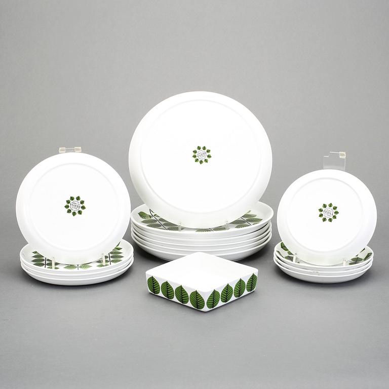 SERVISDELAR, porslin, 11+4 delar, "Berså", Stig Lindberg, Gustavsberg.