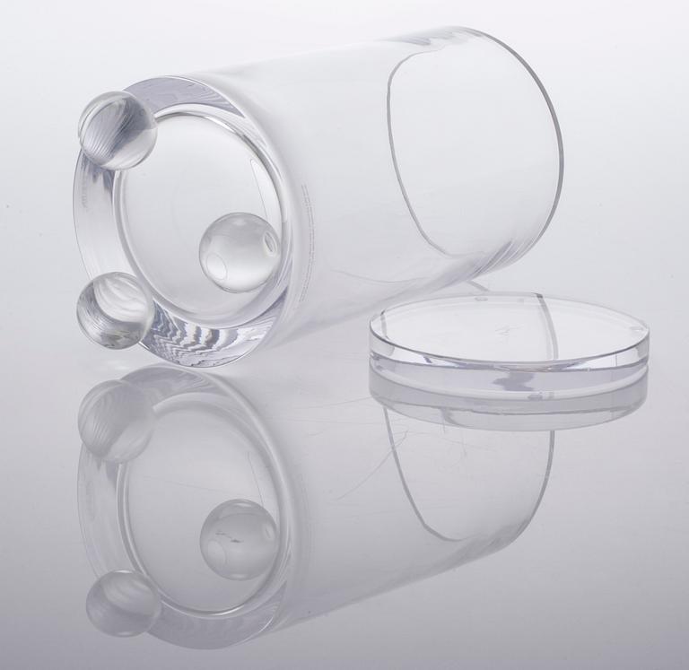 A glass vase by Karl Lagerfeld for Orrefors, signed and numbered 160/500.