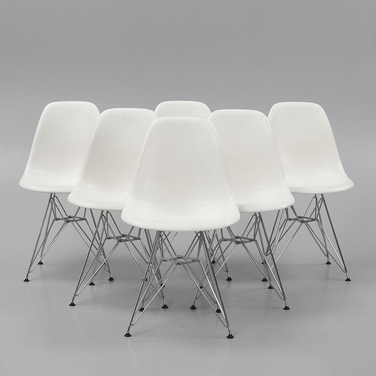 Charles & Ray Eames, stolar, 6 st, "Plastic chair", Vitra, 2006.