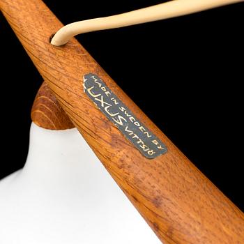 A teak and ceiling lamp by Uno & Östen Kristiansson, Luxus, Vittsjö.