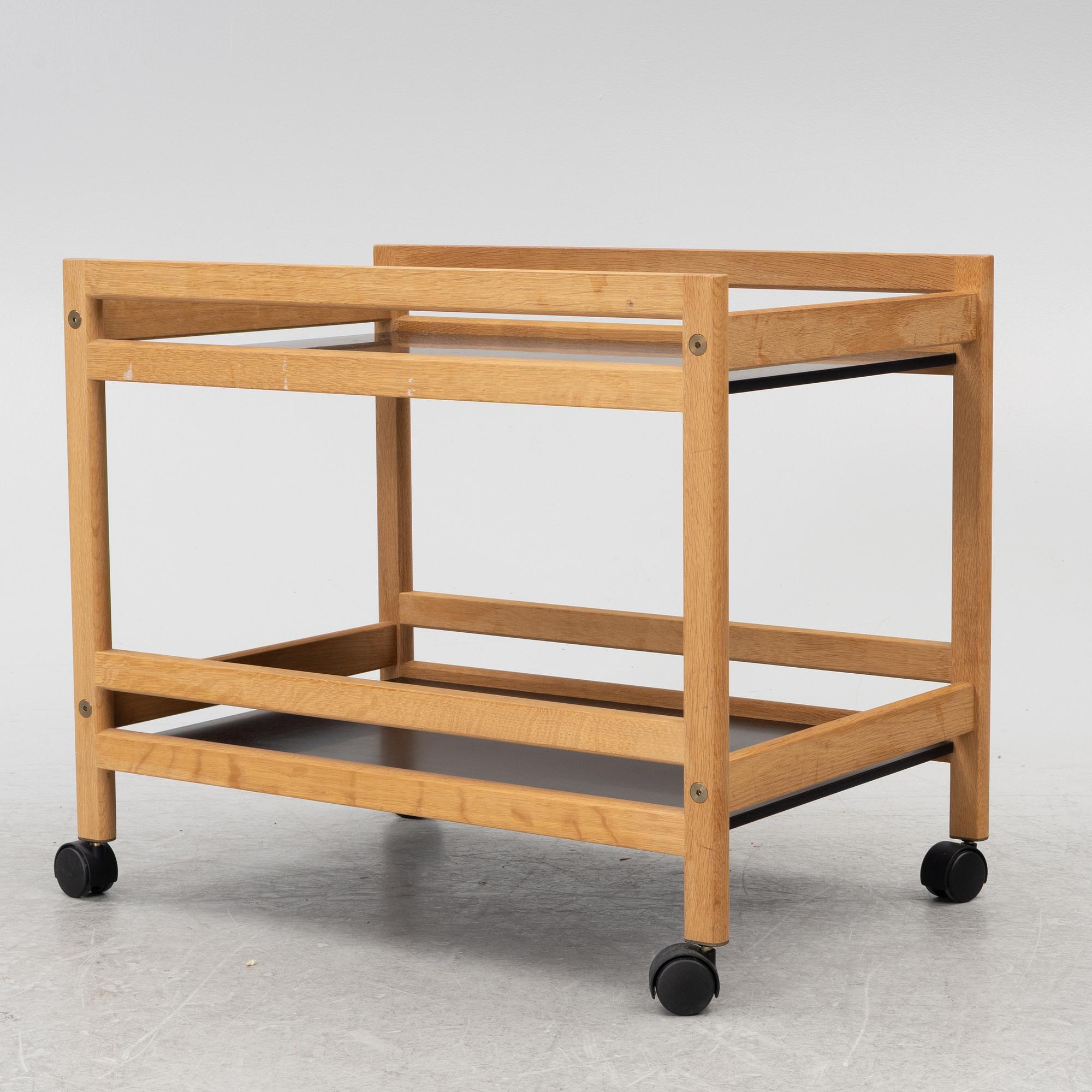 Børge Mogensen, Serving cart, Fredericia Stolefabrik, Denmark, 1960s.