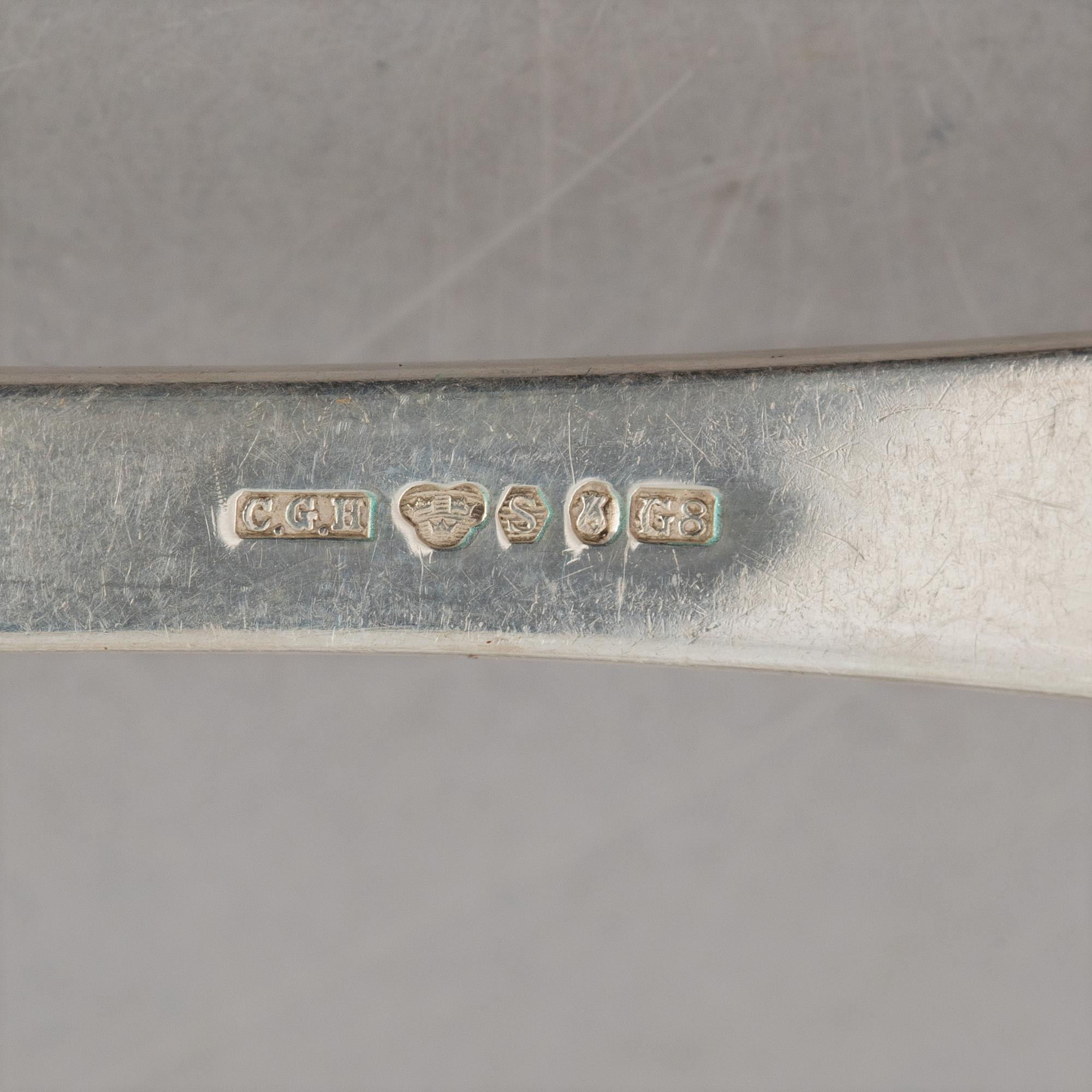 A Swedish Silver Cutlery, model "Svea", CG Hallberg, Stockholm, mostly 1933 (100 pieces).