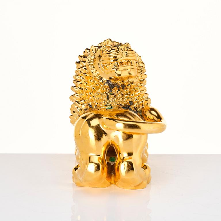 Anna Petrus, a gilt pewter sculpture of a lion, Svenskt Tenn, Stockholm, 1988.
