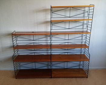 Nils Strinning, a 'String' teak veneer book shelf system.