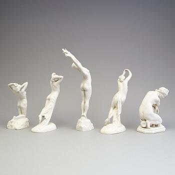 FIVE PARIAN FIGURES, Gustavsberg 1915- 1922.