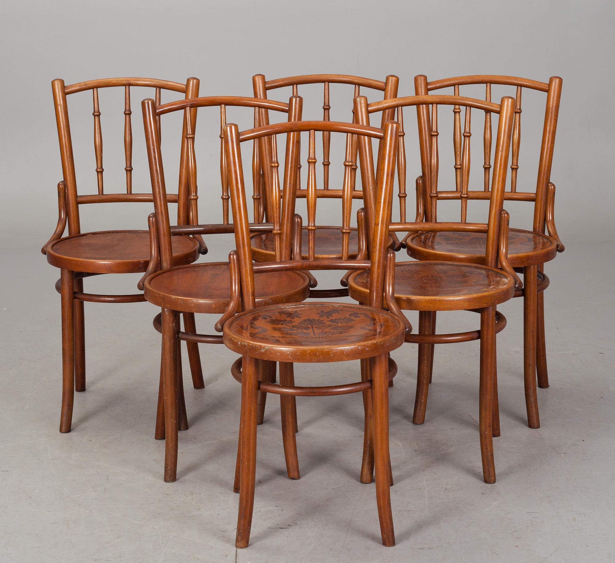 STOLAR, 6 st. 1900-talets början. Märkta Vienna, Pâncota.