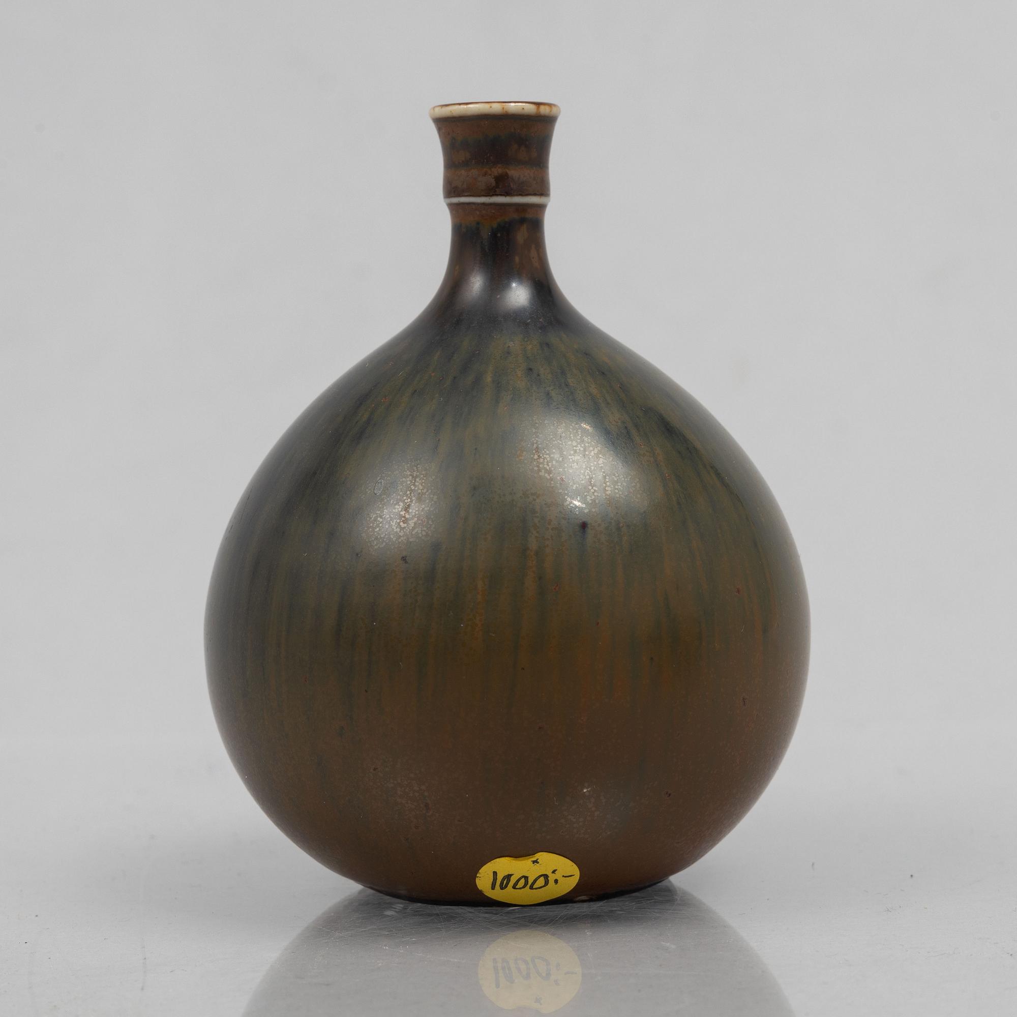 Stig Lindberg, a set of four stoneware vases, Gustavsbergs studio.