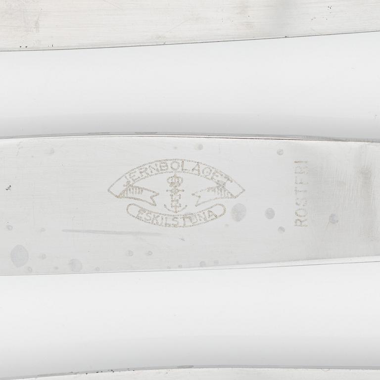 A 69 piece silver cutlery set, 'Hallbergs Chippendale', C.G.Hallberg, Stockholm, Sweden, 1950-60.