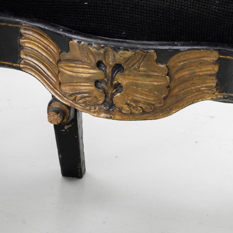 Chairs two, Baroque, 18th century.