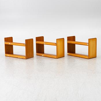 Børge Mogensen, Wall-mounted shelves, 3 pieces, probably Karl Andersson & Söner, second half of the 20th century.