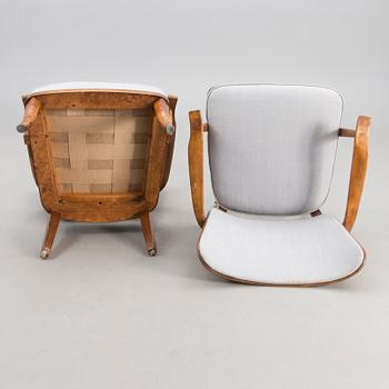 EINARI KYÖSTILÄ, karmstolar, ett par, Oy Stockmann Ab, Kervo Snickerifabrik, 1940-tal.