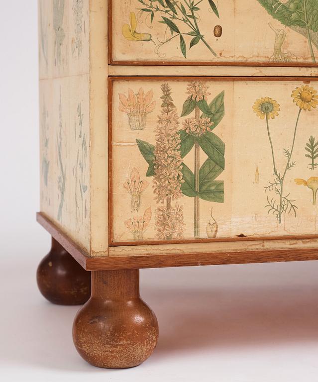 Josef Frank, a 'Flora' chest of drawers, Svenskt Tenn Sweden 1930-40s.