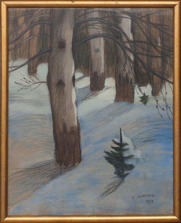 ERNST NORLIND, blandteknik, signerad och daterad 1917.