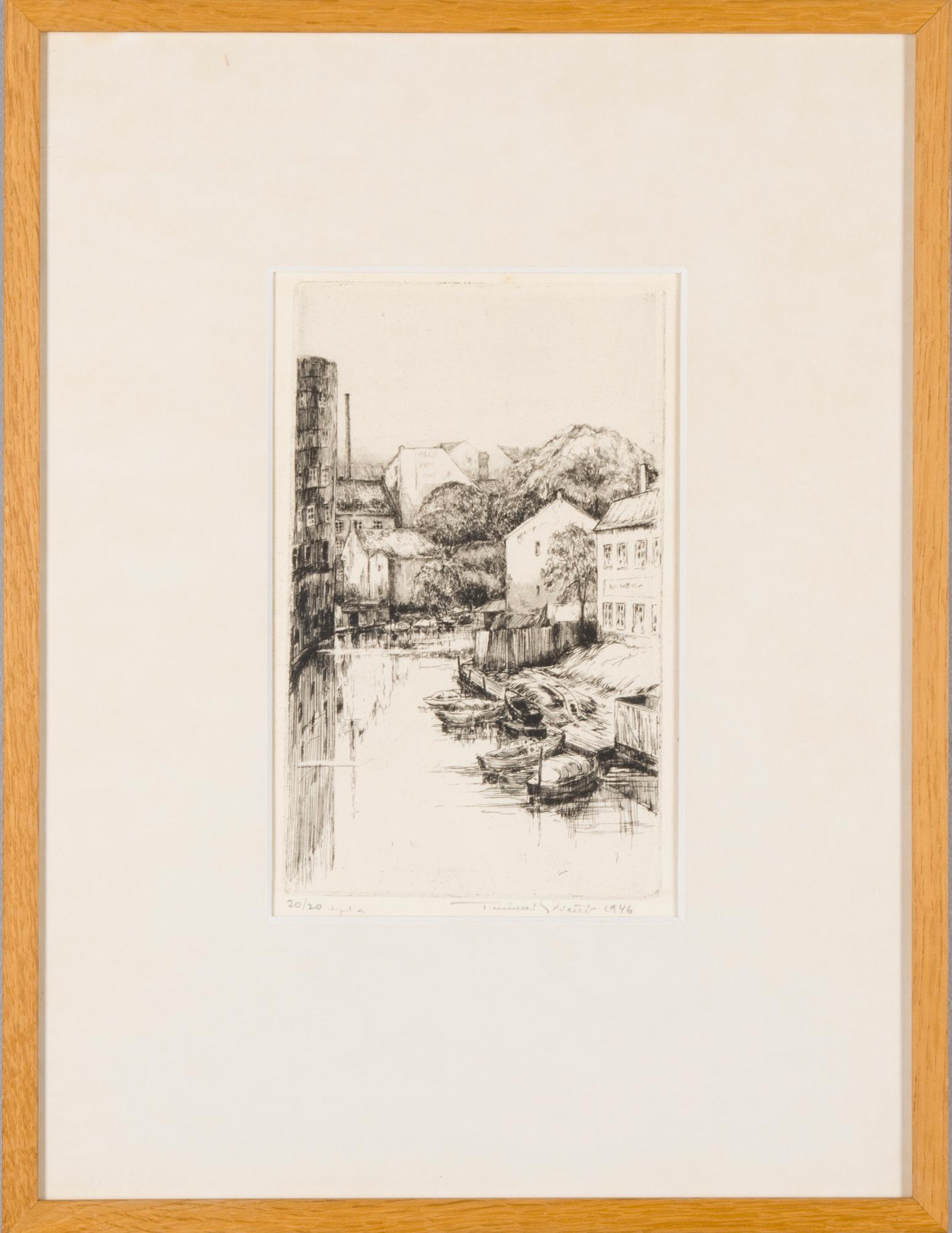 TUULIKKI PIETILÄ, etsning, signerad, daterad 1946 och numrerad 20/20. Konstnärens avdrag.