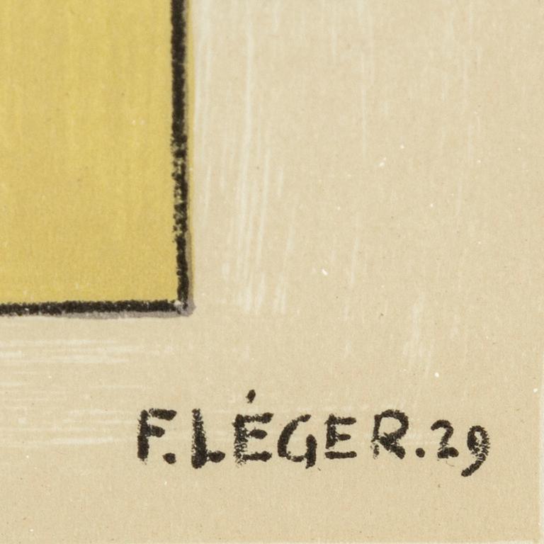 FERNAND LÉGER, after, colour lithographe, signed and dated in print, from Derrière le Miroir nr 79-80-81 1955.