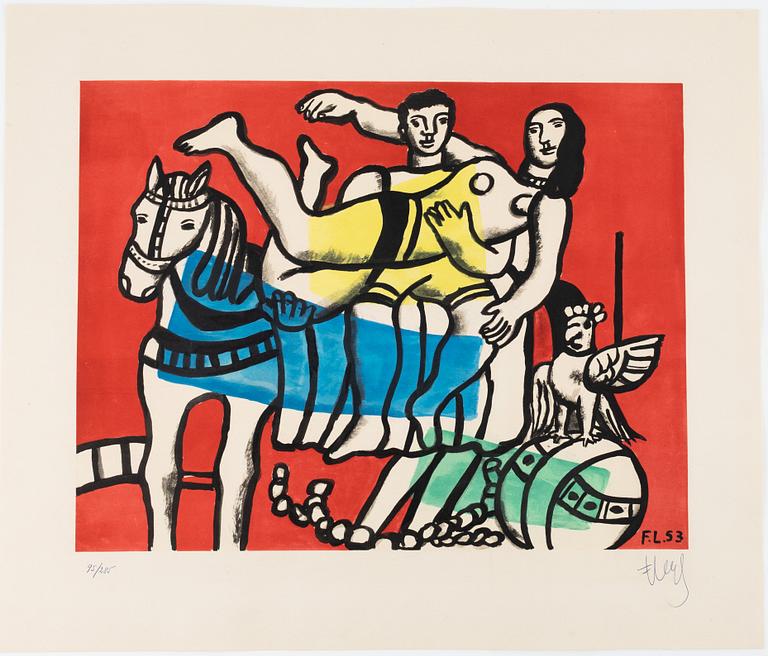 Fernand Léger, efter, färglitografi, 1953, signerad 95/285.