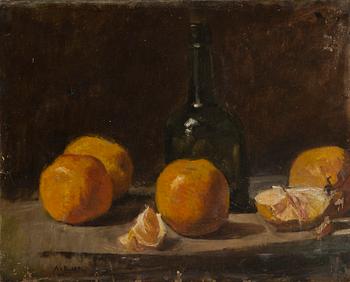 Adolf von Becker, Still life with oranges.