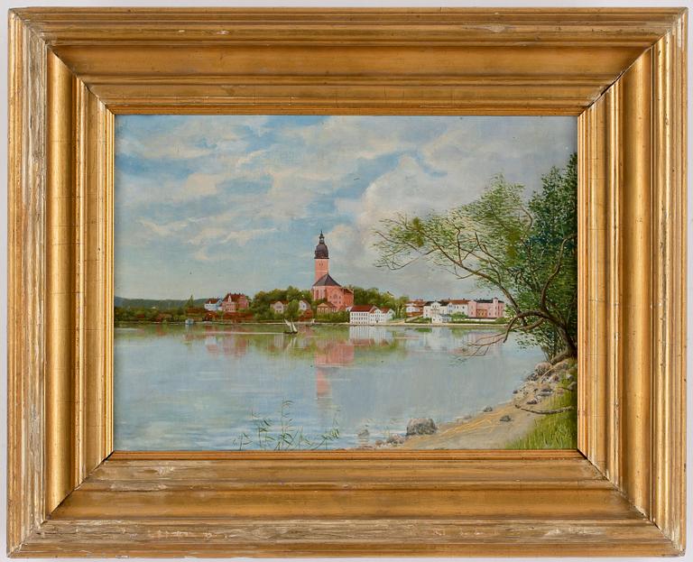 OKÄND KONSTNÄR, olja på duk. Monogramsignerad GH. 1800-talets andra hälft.