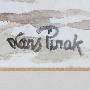 LARS PIRAK, akvarell, signerad.