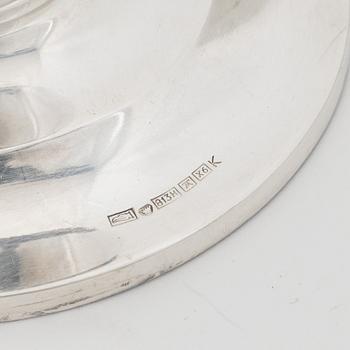 Three pairs of silver candlesticks, Finnish and Swedish hallmarks 1927-1972.