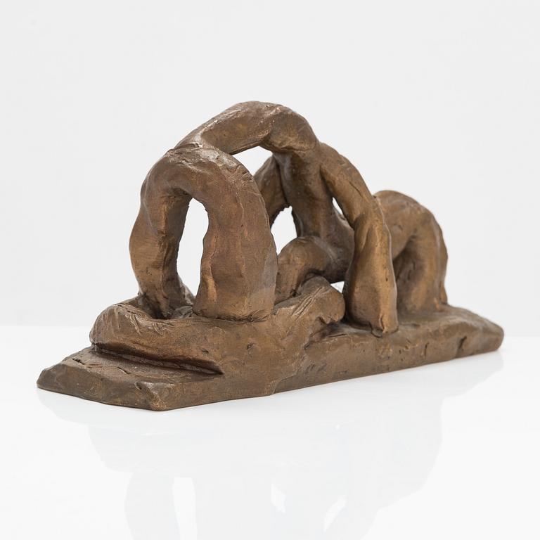 Alpo Jaakola, skulptur, brons, signerad.