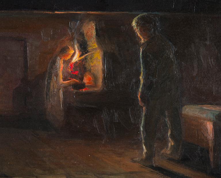 Carl Bengts, Illallista odottaessa.