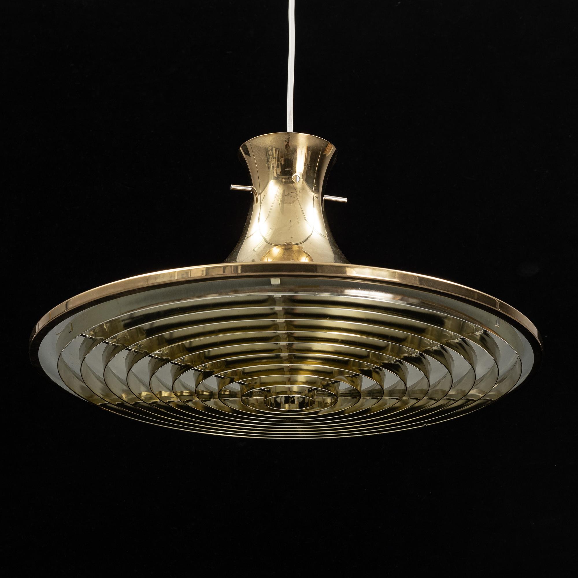 Lennart Centerwall, a brass 'Rex' ceiling light from IKEA, the model launched 1971.