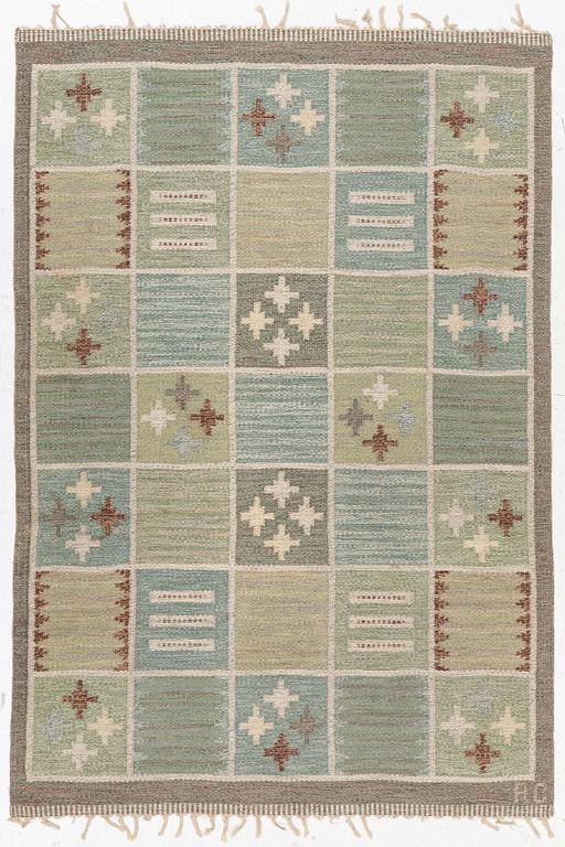 Rakel Carlander, matta, rölakan, "Ulriksdal", signerad RC, ca. 202 x 140 cm.