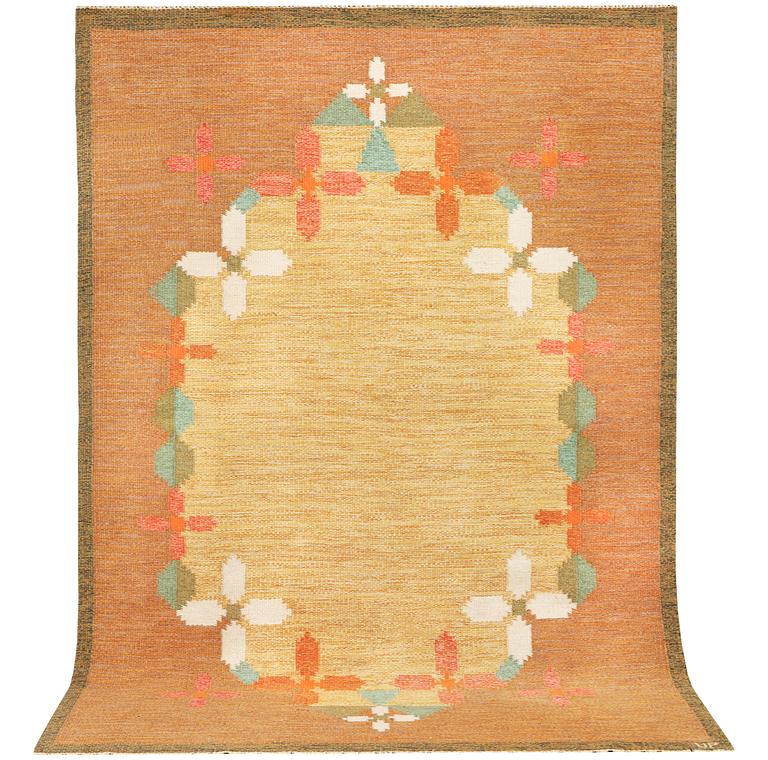 Ulla Parkdal, matta, rölakan, "Solbacka", ca. 235 x 163 cm.