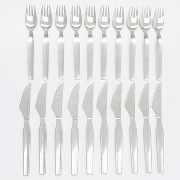 Tapio Wirkkala, a 20-piece set of 'Caravelle' steel cutlery, Hopeakeskus Oy Finland.