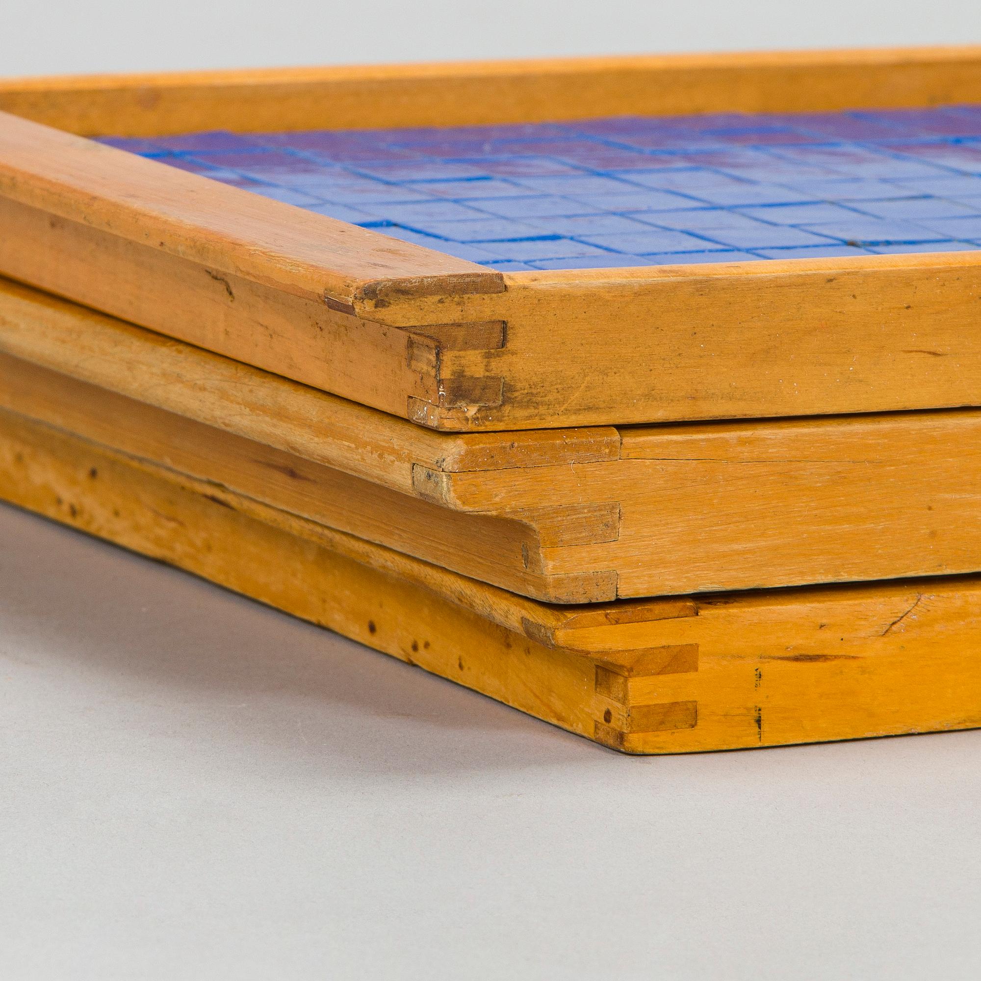 Aino Aalto, a set of three mid-20th-century wooden trays Ahlström Varkauden tehtaat for Artek, Finland.