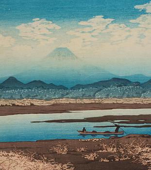 Kawase Bunjiro Hasui, Selection of Views of the Tokaido: Banyu River
(Tokaido fukei senshu: Banyugawa).