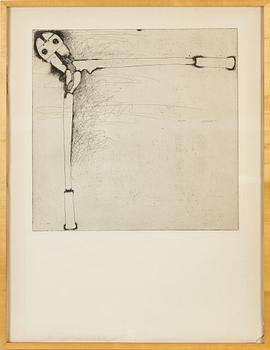 Jim Dine, etsning, signerad och daterad 1972 och numrerad 51/75.