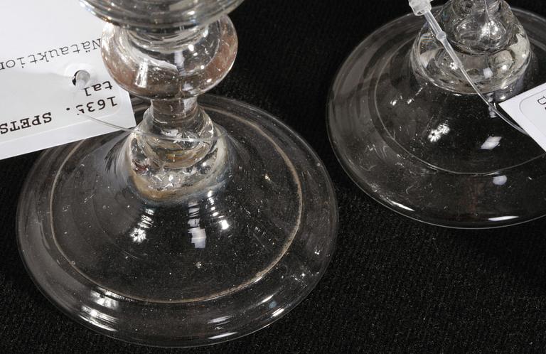 SPETSGLAS, 5 st. 1700/1800-tal.