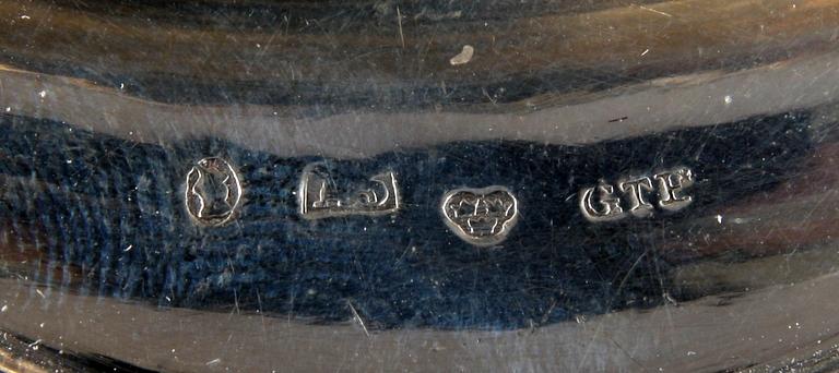SÅSSKÅL, silver, Gustaf T Folcker, Stockholm trol 1855. C:a 400 g.
