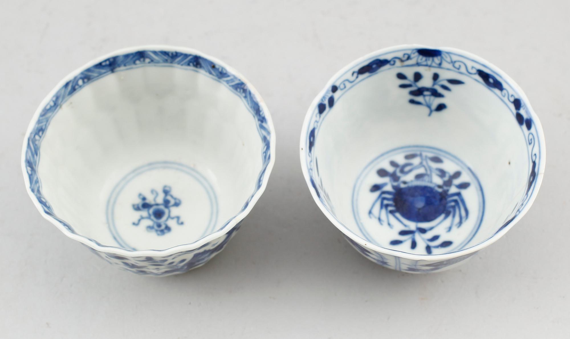 SKÅLAR, 2 st, porslin, Kina, Kangxi 1662-1722.