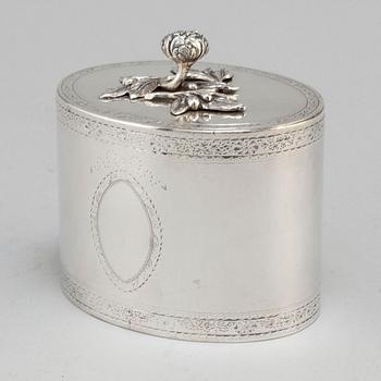 Joseph Preedy sannolikt, tedosa, silver, London 1780.