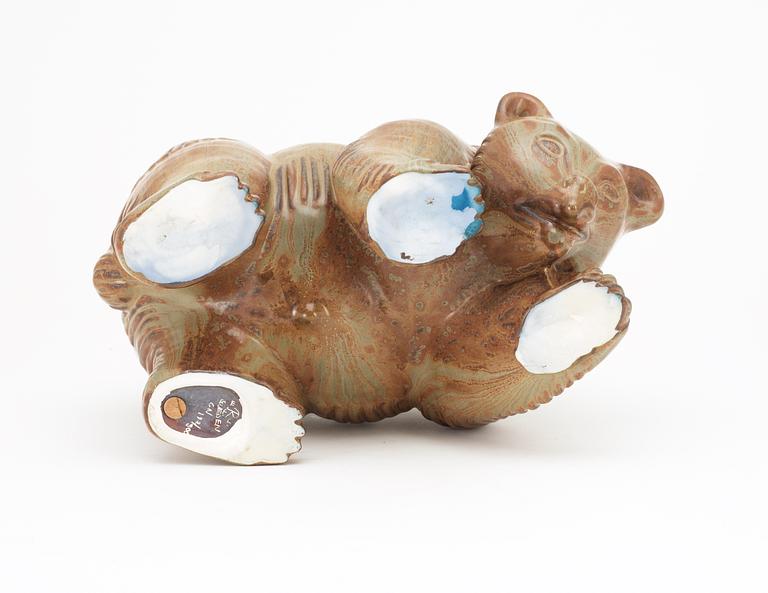 A Gunnar Nylund stoneware figure of a bear, Rörstrand.