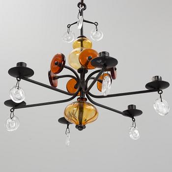 Erik Höglund, a chandelier, Boda Smide, second half of the 20th Century.