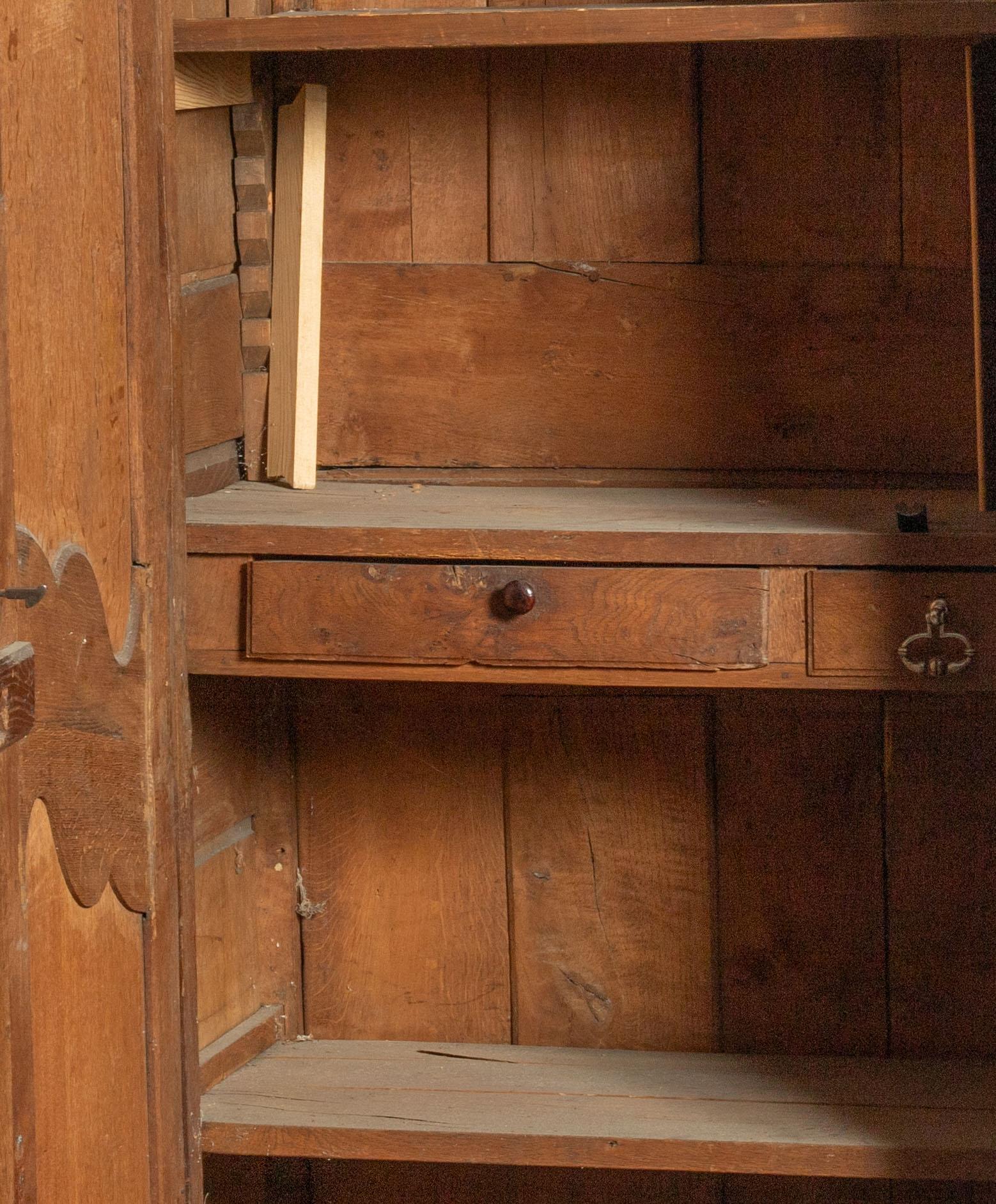 A french carved wooden cabinet, around 1900.