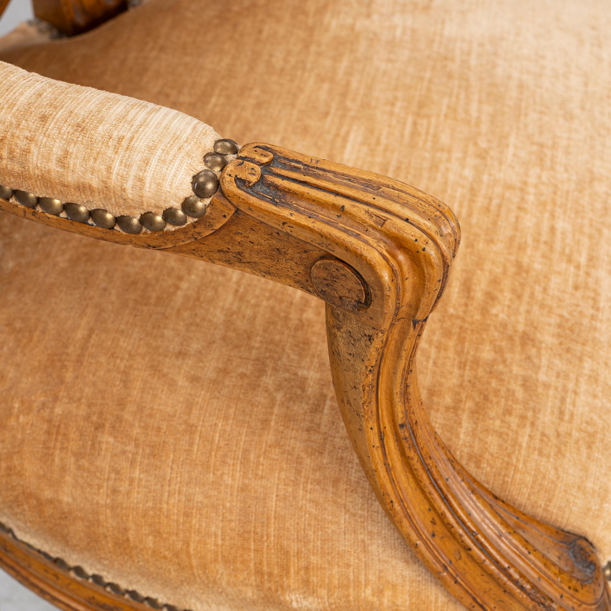 Four Louis XVI armchairs, 18th century.