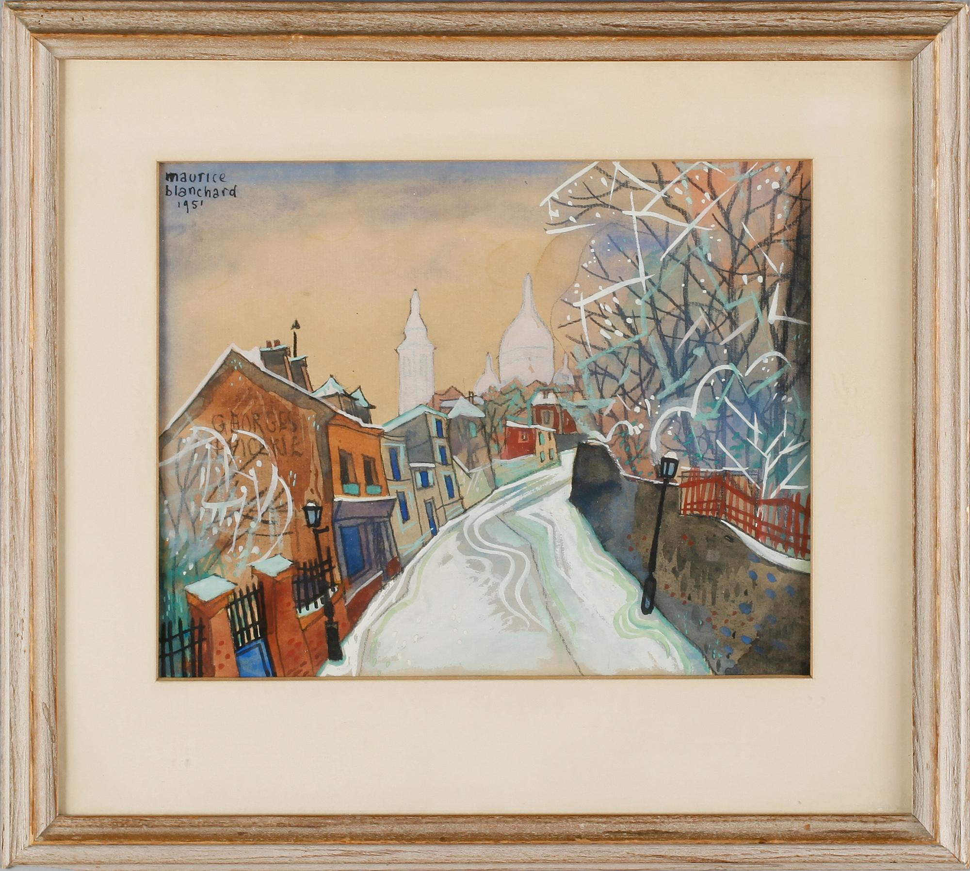 MAURICE BLANCHARD, gouache, signerad och daterad 1951.