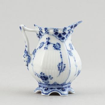 A three piece Royal Copenhagen "Blue Fluted" full lace coffee service.